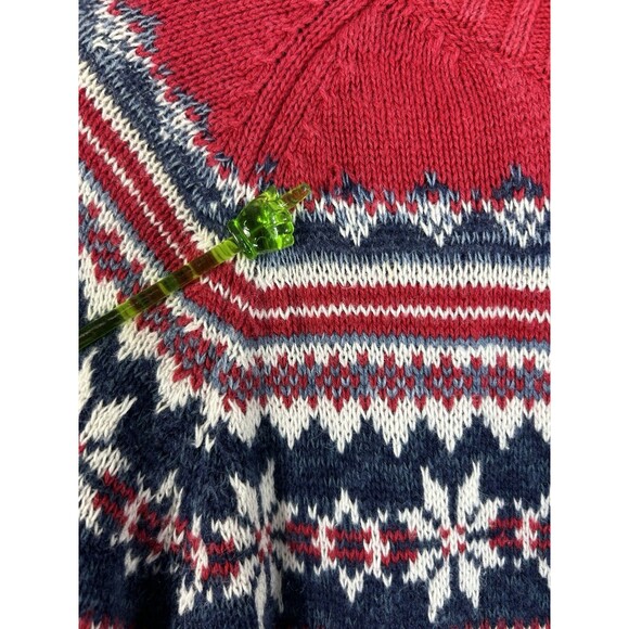 Tiara International Cardigan Sweater Fair Isle Nordic Snowflake Women's Size L - Picture 11 of 11